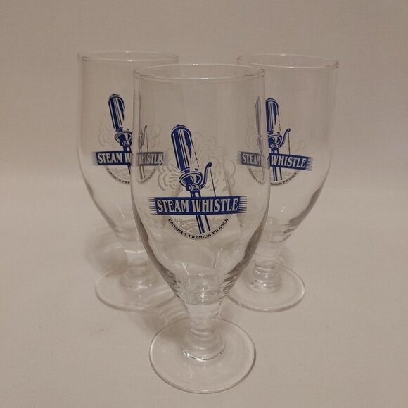 MINI STEAM WHISTLE Beer Chalice Lot of 3 - Picture 4 of 6